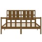 vidaXL Giroletto con Testiera Miele 160x200 cm Legno Massello