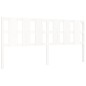 vidaXL Giroletto con Testiera Bianco 200x200 cm in Legno Massello vidaXL Giroletto con Testiera Bianco 200x200 cm in Legno Massello