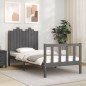 vidaXL Giroletto con Testiera Grigio 90x190 cm in Legno Massello vidaXL Giroletto con Testiera Grigio 90x190 cm in Legno Massello