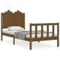 vidaXL Giroletto con Testiera Miele 90x190 cm in Legno Massello