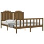 vidaXL Giroletto con Testiera Miele 5FT King Size in Legno Massello vidaXL Giroletto con Testiera Miele 5FT King Size in Legno Massello