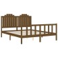 vidaXL Giroletto con Testiera Miele 5FT King Size in Legno Massello vidaXL Giroletto con Testiera Miele 5FT King Size in Legno Massello