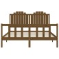 vidaXL Giroletto con Testiera Miele 5FT King Size in Legno Massello vidaXL Giroletto con Testiera Miele 5FT King Size in Legno Massello