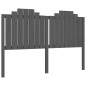 vidaXL Giroletto con Testiera Grigio 160x200 cm Legno Massello vidaXL Giroletto con Testiera Grigio 160x200 cm Legno Massello