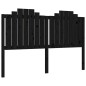 vidaXL Giroletto con Testiera Nero 160x200 cm Legno Massello vidaXL Giroletto con Testiera Nero 160x200 cm Legno Massello
