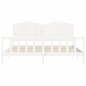 vidaXL Giroletto con Testiera Bianco 200x200 cm in Legno Massello vidaXL Giroletto con Testiera Bianco 200x200 cm in Legno Massello