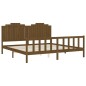 vidaXL Giroletto con Testiera Miele 200x200 cm in Legno Massello vidaXL Giroletto con Testiera Miele 200x200 cm in Legno Massello