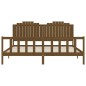 vidaXL Giroletto con Testiera Miele 200x200 cm in Legno Massello vidaXL Giroletto con Testiera Miele 200x200 cm in Legno Massello
