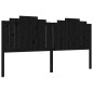 vidaXL Giroletto con Testiera Nero 200x200 cm in Legno Massello vidaXL Giroletto con Testiera Nero 200x200 cm in Legno Massello