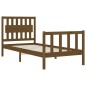 vidaXL Giroletto con Testiera Miele 3FT Single in Legno Massello vidaXL Giroletto con Testiera Miele 3FT Single in Legno Massello