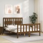vidaXL Giroletto con Testiera Miele 4FT Small Double in Legno Massello