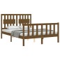 vidaXL Giroletto con Testiera Miele 4FT Small Double in Legno Massello