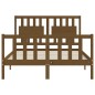 vidaXL Giroletto con Testiera Miele 4FT Small Double in Legno Massello