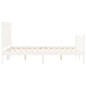vidaXL Giroletto con Testiera Bianco 140x190 cm in Legno Massello vidaXL Giroletto con Testiera Bianco 140x190 cm in Legno Massello
