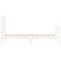 vidaXL Giroletto con Testiera Bianco 90x200 cm in Legno Massello vidaXL Giroletto con Testiera Bianco 90x200 cm in Legno Massello