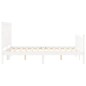 vidaXL Giroletto con Testiera Bianco 120x200 cm in Legno Massello vidaXL Giroletto con Testiera Bianco 120x200 cm in Legno Massello