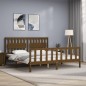 vidaXL Giroletto con Testiera Miele 6FT Super King Size Legno Massello vidaXL Giroletto con Testiera Miele 6FT Super King Size Legno Massello