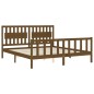 vidaXL Giroletto con Testiera Miele 6FT Super King Size Legno Massello vidaXL Giroletto con Testiera Miele 6FT Super King Size Legno Massello
