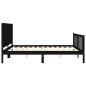 vidaXL Giroletto con Testiera Nero 6FT Super King Size Legno Massello vidaXL Giroletto con Testiera Nero 6FT Super King Size Legno Massello