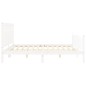 vidaXL Giroletto con Testiera Bianco 200x200 cm in Legno Massello vidaXL Giroletto con Testiera Bianco 200x200 cm in Legno Massello