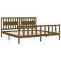 vidaXL Giroletto con Testiera Miele 200x200 cm in Legno Massello vidaXL Giroletto con Testiera Miele 200x200 cm in Legno Massello
