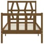 vidaXL Giroletto con Testiera Miele 2FT6 Small Single Legno Massello vidaXL Giroletto con Testiera Miele 2FT6 Small Single Legno Massello