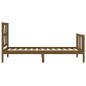 vidaXL Giroletto con Testiera Miele 2FT6 Small Single Legno Massello vidaXL Giroletto con Testiera Miele 2FT6 Small Single Legno Massello
