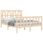 vidaXL Giroletto con Testiera Small Double in Legno Massello vidaXL Giroletto con Testiera Small Double in Legno Massello