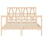 vidaXL Giroletto con Testiera Small Double in Legno Massello vidaXL Giroletto con Testiera Small Double in Legno Massello