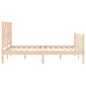 vidaXL Giroletto con Testiera Small Double in Legno Massello vidaXL Giroletto con Testiera Small Double in Legno Massello