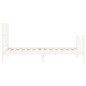 vidaXL Giroletto con Testiera Bianco 90x200 cm in Legno Massello vidaXL Giroletto con Testiera Bianco 90x200 cm in Legno Massello
