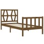vidaXL Giroletto con Testiera Miele 100x200 cm in Legno Massello vidaXL Giroletto con Testiera Miele 100x200 cm in Legno Massello