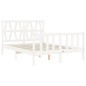 vidaXL Giroletto con Testiera Bianco 120x200 cm in Legno Massello vidaXL Giroletto con Testiera Bianco 120x200 cm in Legno Massello