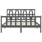 vidaXL Giroletto con Testiera Grigio 5FT King Size in Legno Massello vidaXL Giroletto con Testiera Grigio 5FT King Size in Legno Massello