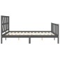 vidaXL Giroletto con Testiera Grigio 5FT King Size in Legno Massello vidaXL Giroletto con Testiera Grigio 5FT King Size in Legno Massello