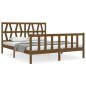 vidaXL Giroletto con Testiera Miele 5FT King Size in Legno Massello