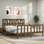 vidaXL Giroletto con Testiera Miele 5FT King Size in Legno Massello