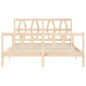 vidaXL Giroletto con Testiera 160x200 cm in Legno Massello vidaXL Giroletto con Testiera 160x200 cm in Legno Massello