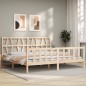 vidaXL Giroletto con Testiera 6FT Super King Size in Legno Massello vidaXL Giroletto con Testiera 6FT Super King Size in Legno Massello
