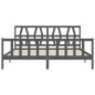 vidaXL Giroletto Testiera Grigio 6FT Super King Size in Legno Massello vidaXL Giroletto Testiera Grigio 6FT Super King Size in Legno Massello