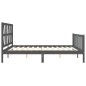 vidaXL Giroletto Testiera Grigio 6FT Super King Size in Legno Massello vidaXL Giroletto Testiera Grigio 6FT Super King Size in Legno Massello