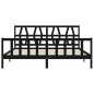 vidaXL Giroletto con Testiera Nero Super King Size Legno Massello vidaXL Giroletto con Testiera Nero Super King Size Legno Massello