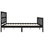 vidaXL Giroletto con Testiera Nero Super King Size Legno Massello vidaXL Giroletto con Testiera Nero Super King Size Legno Massello