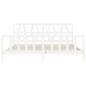 vidaXL Giroletto con Testiera Bianco 200x200 cm in Legno Massello vidaXL Giroletto con Testiera Bianco 200x200 cm in Legno Massello