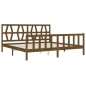 vidaXL Giroletto con Testiera Miele 200x200 cm in Legno Massello vidaXL Giroletto con Testiera Miele 200x200 cm in Legno Massello