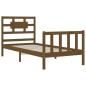 vidaXL Giroletto con Testiera Miele 2FT6 Small Single Legno Massello vidaXL Giroletto con Testiera Miele 2FT6 Small Single Legno Massello