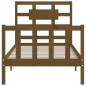 vidaXL Giroletto con Testiera Miele 2FT6 Small Single Legno Massello vidaXL Giroletto con Testiera Miele 2FT6 Small Single Legno Massello