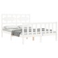 vidaXL Giroletto con Testiera Bianco Small Double Legno Massello vidaXL Giroletto con Testiera Bianco Small Double Legno Massello