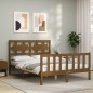 vidaXL Giroletto con Testiera Miele 4FT Small Double in Legno Massello vidaXL Giroletto con Testiera Miele 4FT Small Double in Legno Massello
