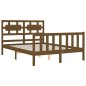 vidaXL Giroletto con Testiera Miele 4FT Small Double in Legno Massello vidaXL Giroletto con Testiera Miele 4FT Small Double in Legno Massello